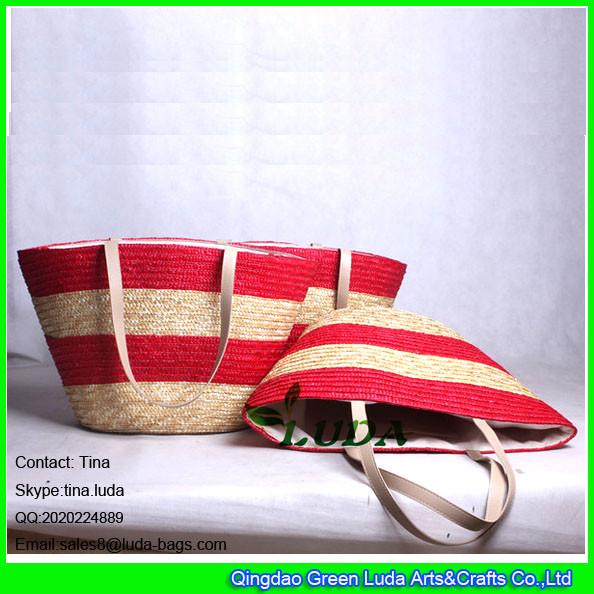 LUDA colorful straw bag wheat straw lady bag beach bag