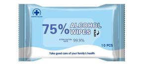 Protection de coton humide de chiffons d'alcool jetable antibactérien biod