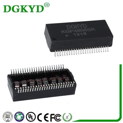 Módulos magnéticos do transformador dos ethernet de KGP4806SR com poder sobre o transformador dos ethernet dos ethernet