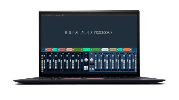 12X12 Dante DSP Processor Network IP , Digital Matrix Mixer For Large System