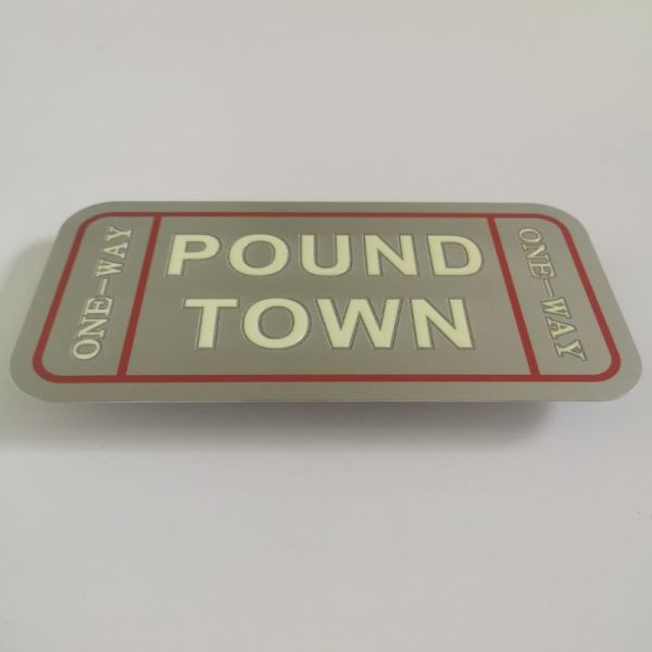 8-12 Hours Glow Time Photoluminescent Signage Samples Safety Warning