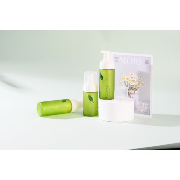 зеленый цвет 100ml 120ml заморозил бутылку пластиковой пены с Cleanser пены Musse насоса Fome
