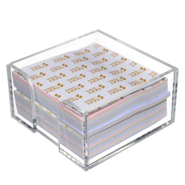 Custom Color Office Use Note Pad Acrylic Box Plexiglass Pad Holder For Restaurant