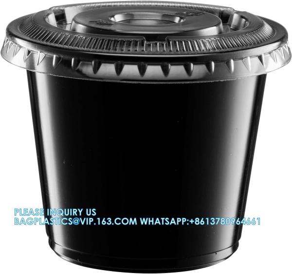soup bowls for supermarkets Black Round Pp Plastic Soup Containers Disposable Plastic Storage Bowl With Lid