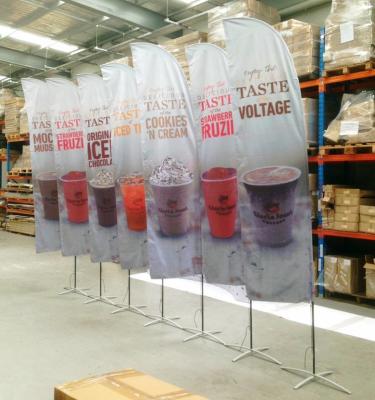 Roadside Swooper Feather Flags Banner For Advertising / Trade Show