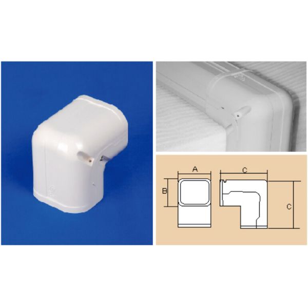 White Color PVC Ac Pipe Cover , 80mm White Ac Line Set Cover CE Certification