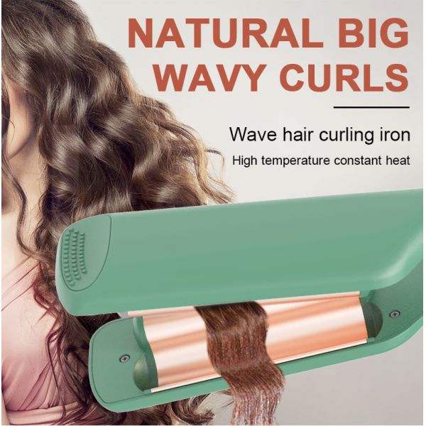 Deep Wave 54W Ceramic Hair Curler 2 Barrels Salon 2 inch ceramic flat iron