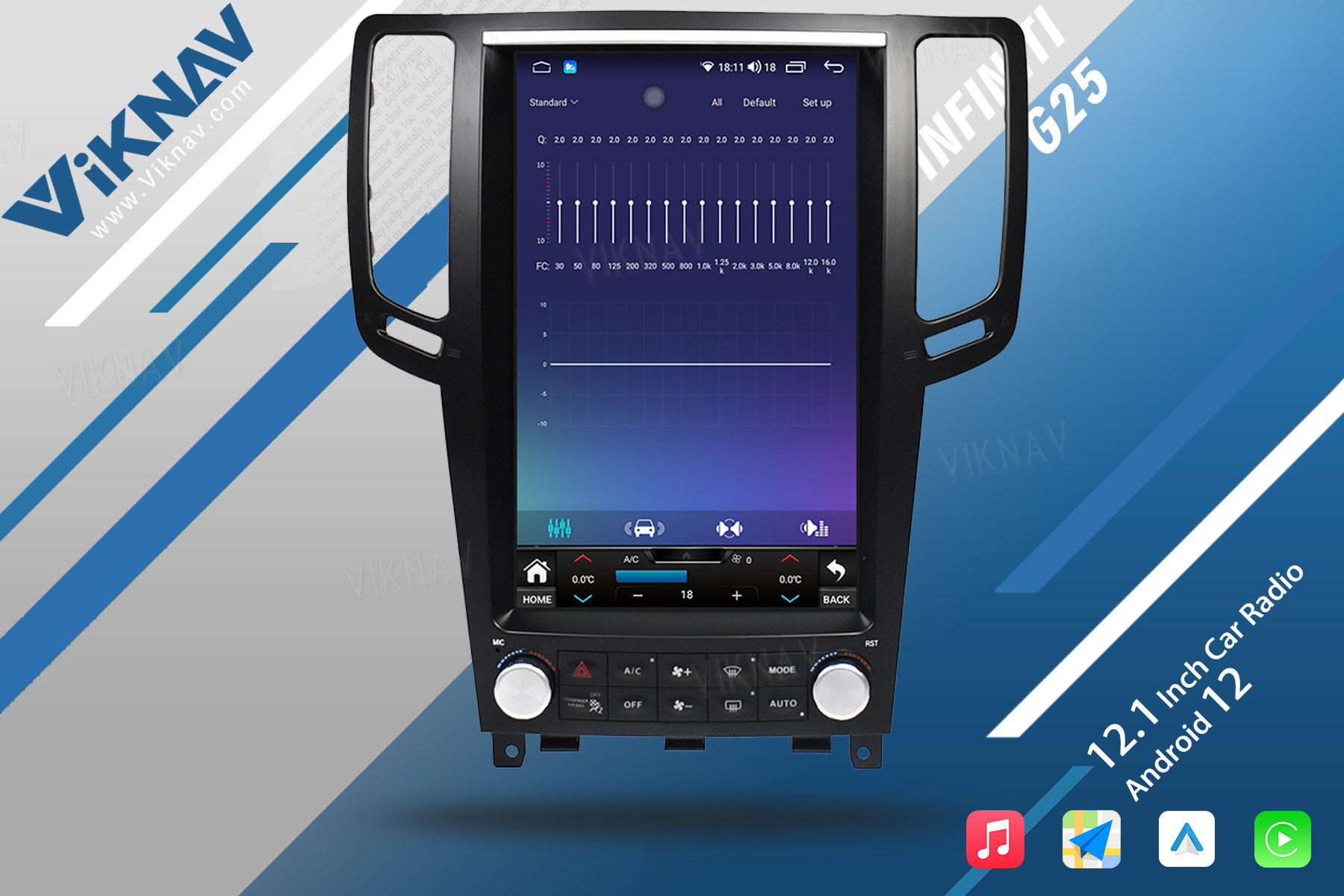 2004-2013 G25 G37 Infiniti Head Unit Автомобильная стереосистема 12.1 дюйма
