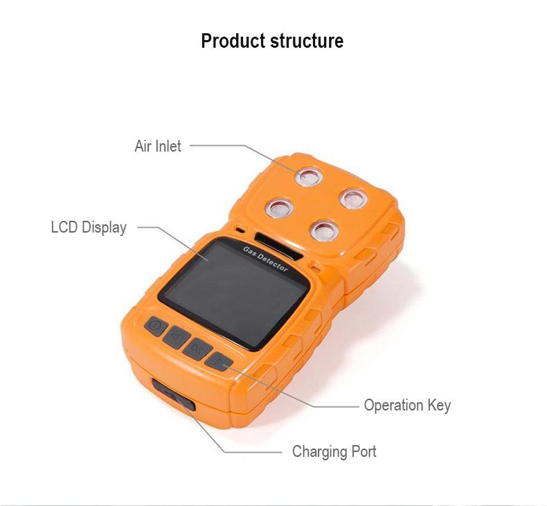 Вибрировать и человек детектора утечки газа Ph3 фосфина портативный слышный визуальный вниз с сигналов тревоги