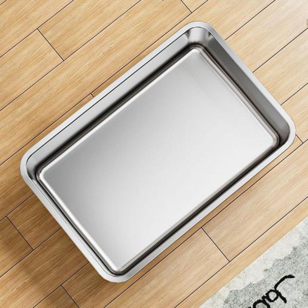 Extra Large Stainless Steel Cat Litter Box Smell Proof Litter Pan Sandbox Clean Products 60*39*40 Cm Acceptable OEM/ODM For Cats