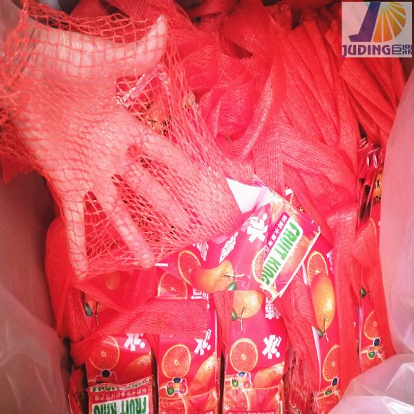 Желтая упаковка чистой сумки сетки фрукта и овоща ХДПЭ