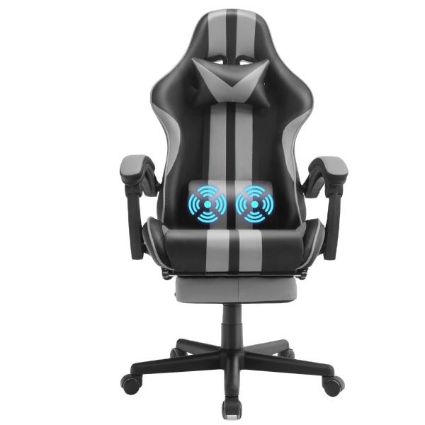 Racing Style Gaming Chair with Footrest Headrest and Lumbar Support Customized Color