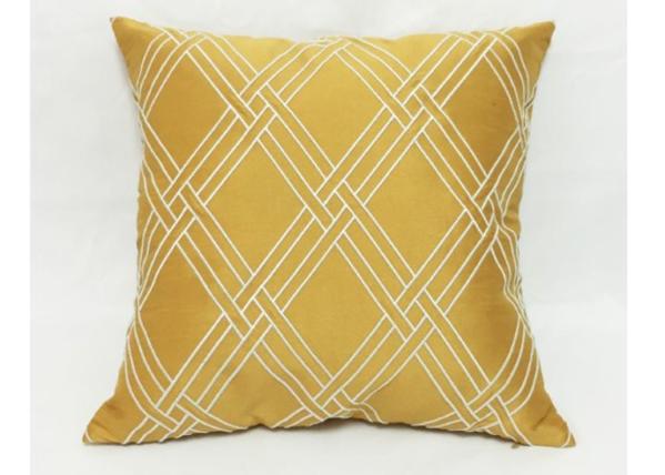 Modern Style Decorative Sofa Pillows , Embroidered Geometric Throw Pillows