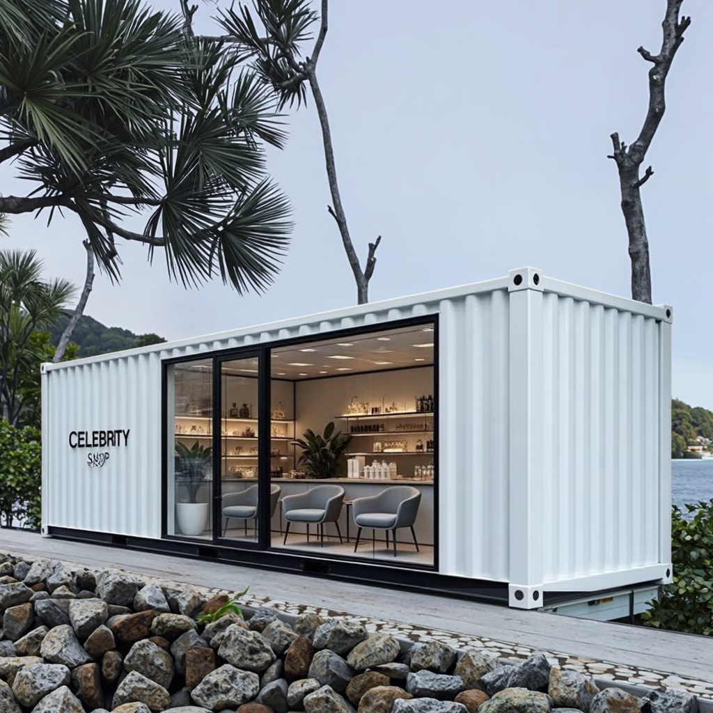Detachable 20ft/40ft Container House Flat Pack  Villa Sandwic_panel for Home Office Hotel Outdoor Warehouse Shop Toilet