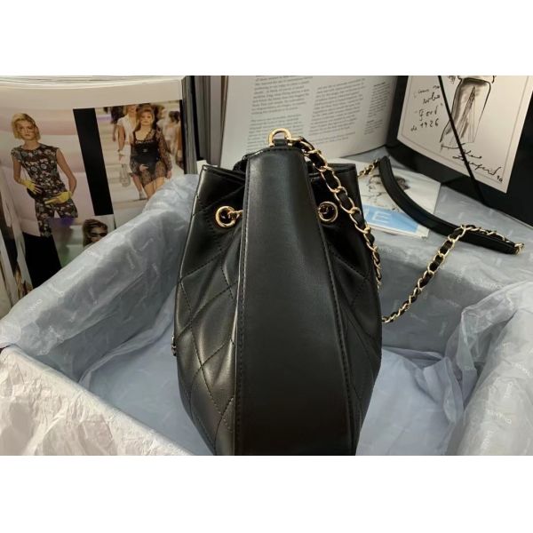 Coco Love Rope Luxury Bucket Bag 32cm Length True Sheepskin Texture