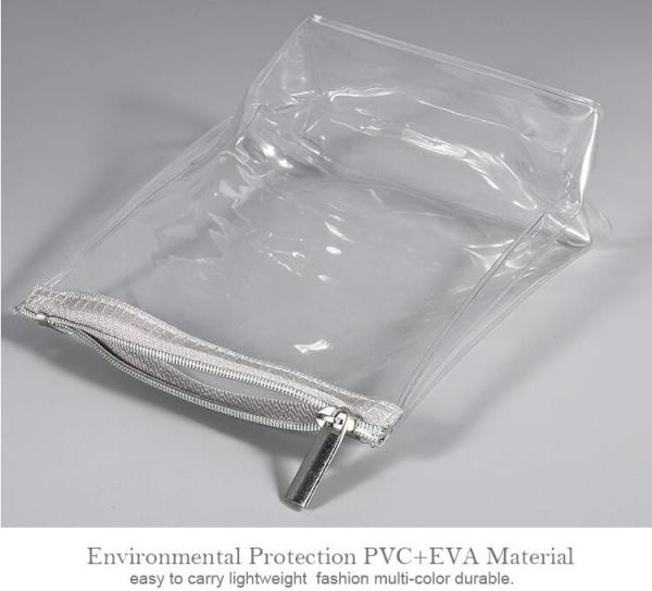 Fold Up Cosmetic Bag EVA Pouch OEM Promotional Heat Seal Sewing Zipper