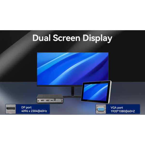 Intel Atom E3940 DDR3L 8GB Industrial PC Dual LAN Dual COM Fanless Mini Computer