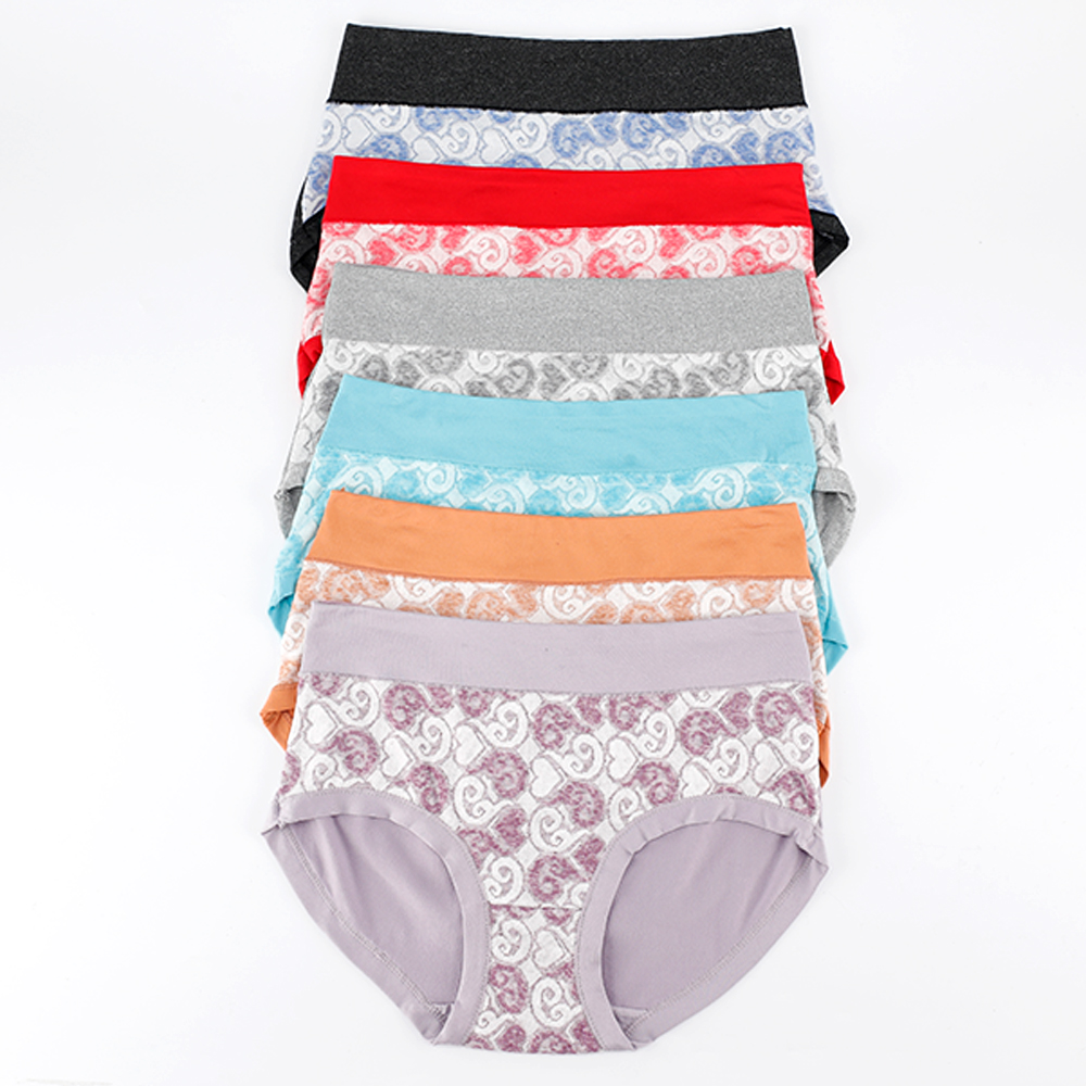 Wholesale High Quality Soft Comfy Women Brief Boxers Fashionable Jacquard Panties 2024 New Design Underpants for Lady