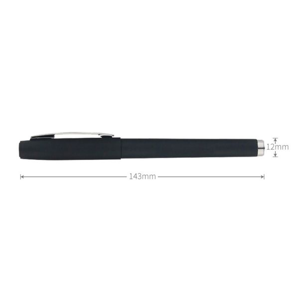 Corporate Advertising Black Metal Gel Ink Pen with Custom Logo and 240M Writing Length