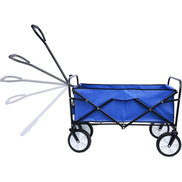 Customized Foldable Wagon Cart Steel Folding Wagon With Practical Hand