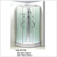 Corner Glass Steam Shower Cabin , Curved Shower Stall CE Approved