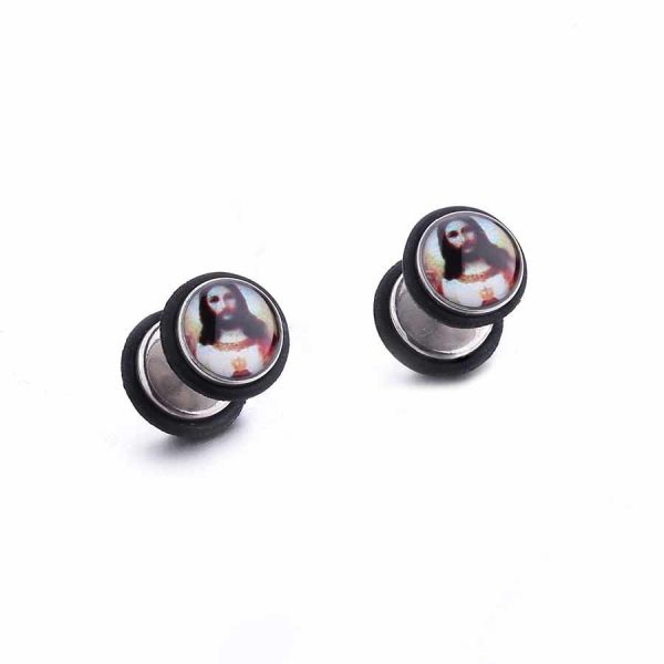 Europe men round cool stud earrings stainless steel stud earrings for sale