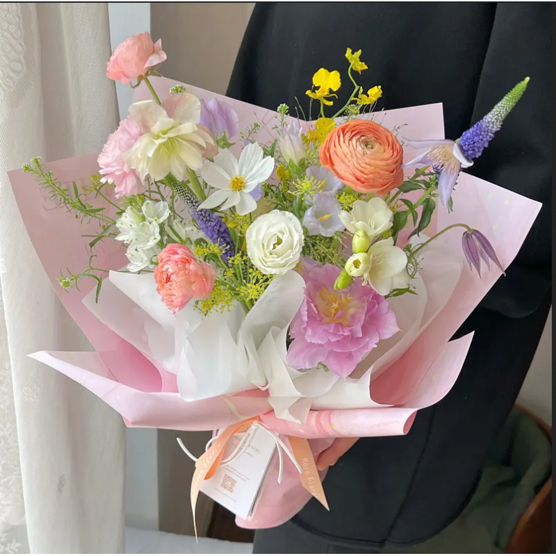 Pink Lower Bouquet Florist Wrapping Paper Waterproof Flower Wrapping Paper