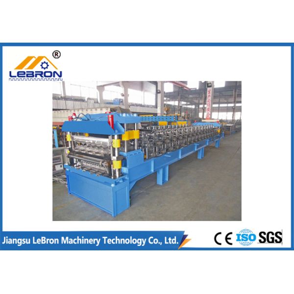 Full Automatic Double Layer Roll Forming Machine PLC Control Hydraulic Cut Device