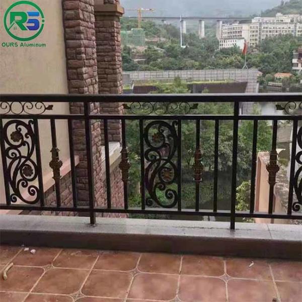 Cerca de alumínio contemporânea preta Panel Pre - parte superior clássica montada da lança