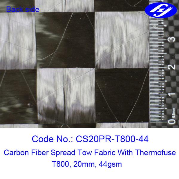 Ultra Thin Toray 12K Spread Tow Carbon Fiber Fabric T800 20MM With 44GSM Weight