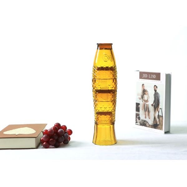 Cobalt Blue Colored Whisky Glasses , BPA Free Holiday Drinking Glasses Fish Shape