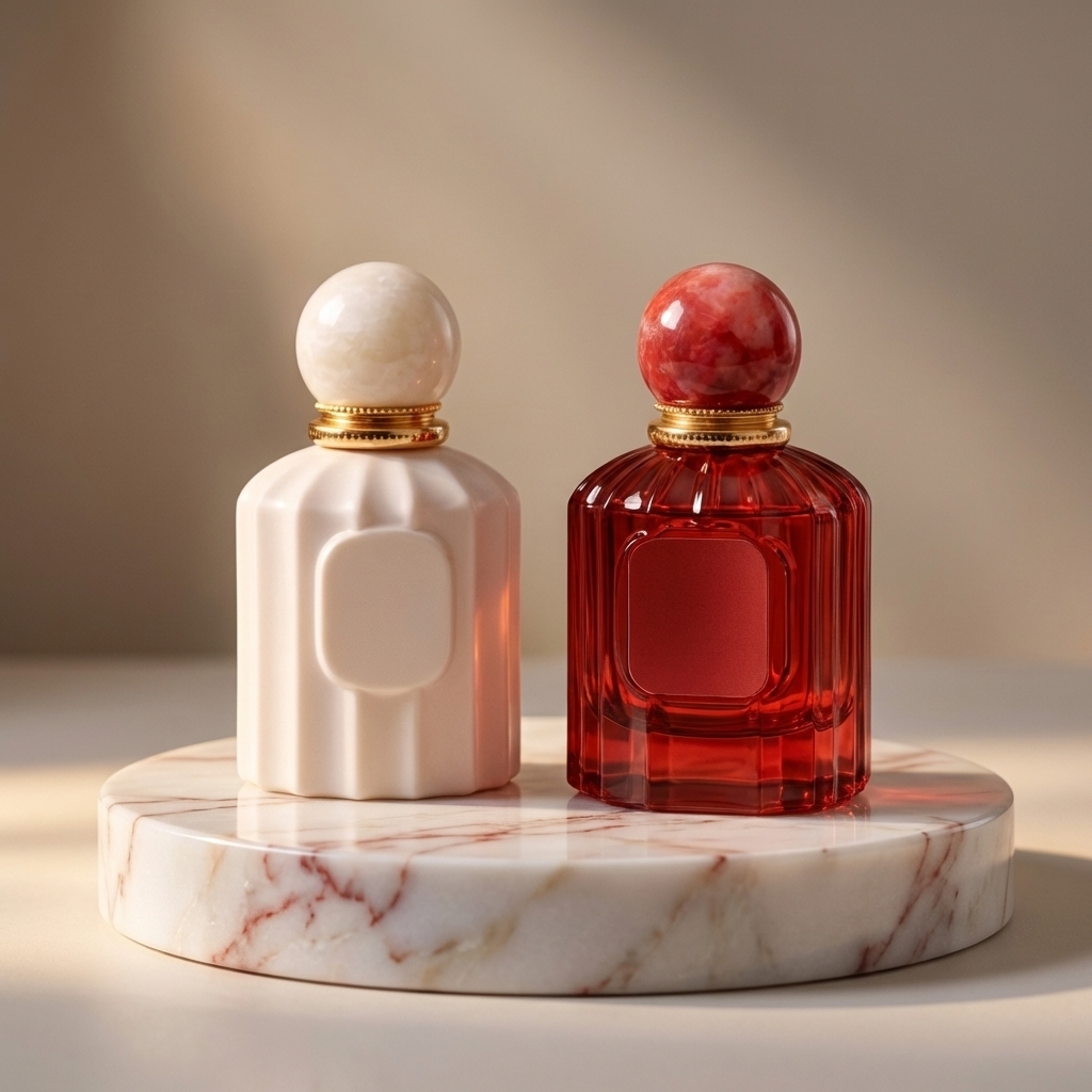 Empty Perfume Bottles 100ml Ribbed Glass Cylinder Spray Ball Round Cap