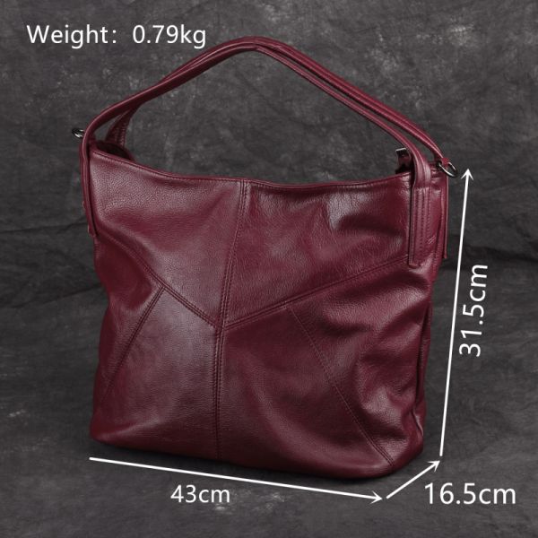 Soft Hobo Cowhide Genuine Leather Shoulder Bags