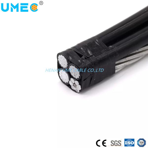 Quatro fios de três fases de potência triplex cabo de queda de serviço com forma de material de fio redondo