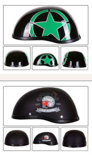 Motorcycle Retro Half Cruise Helmet Prince Motorcycle Helmet Vintage Motorcycle dot helmet M L XL XXL