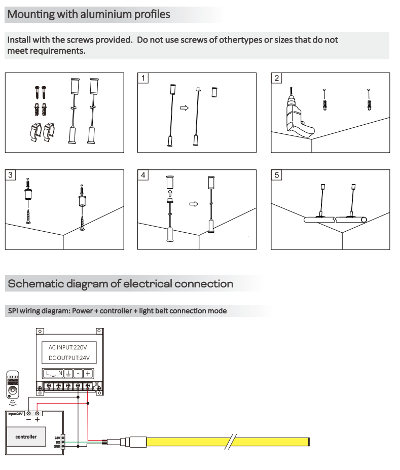 D25mm 360° Negro Neón de luz 2835 24V RGB Neón de luz