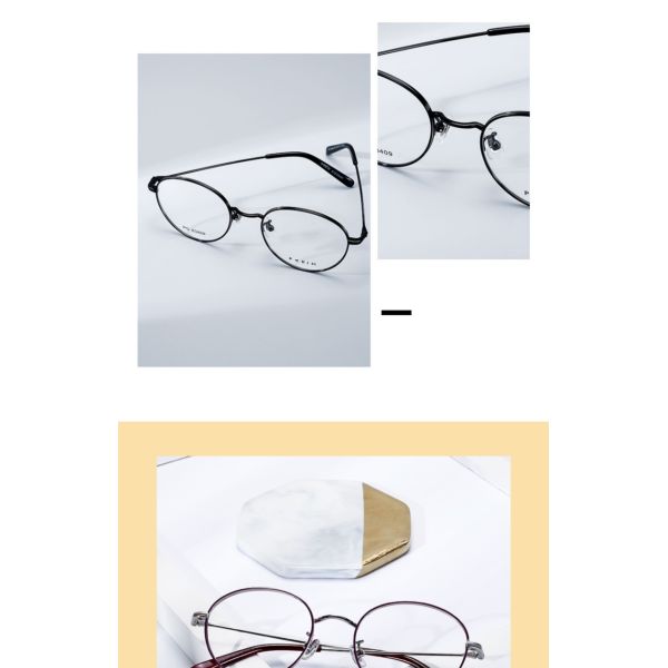 Women Flexible Eyeglass Frames Retro Round Glasses Metal Optical Frames