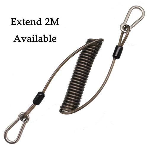 Magic Fishing Tool Flexible Coil Lanyard Leash Steel Reinforced Load 50KG