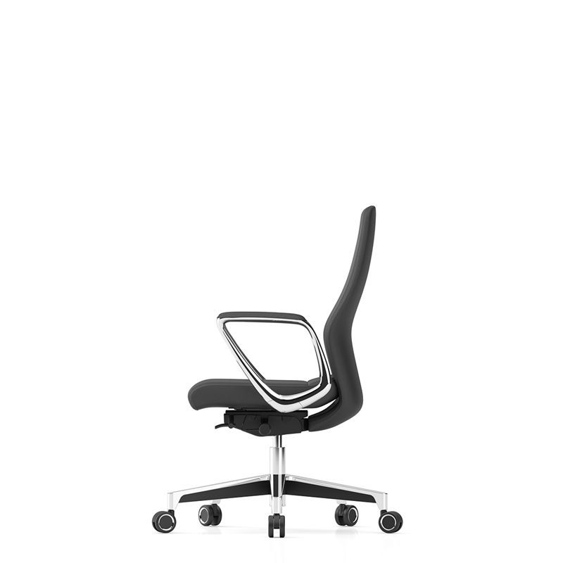 Black Executive Office Chair Office Seating Minimalist Luxury Slim Profile
