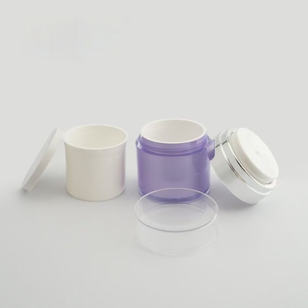 50g Acrylic Airless Bottle with Replaceable Inner Bottle Design and 100% Evacuation for Premium Skincare Packaging