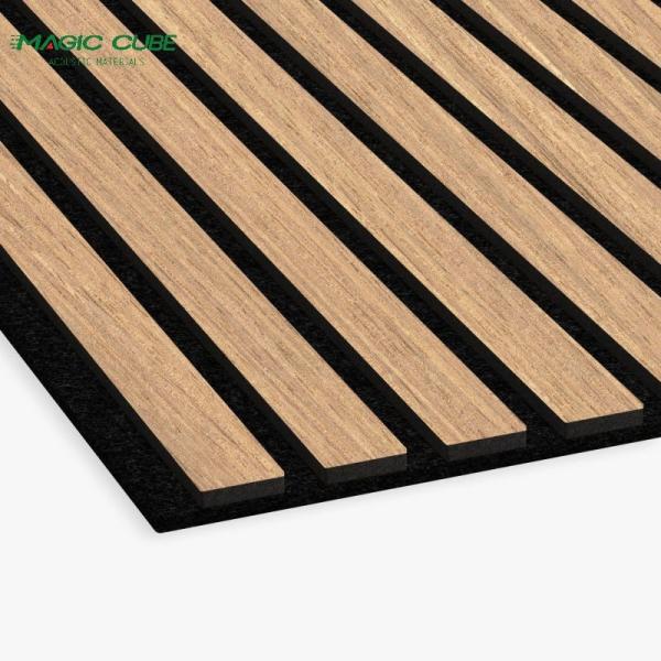 Easy Cleaning Decoration Wood Veneer Wood Slat Wall Panel For Conference Room