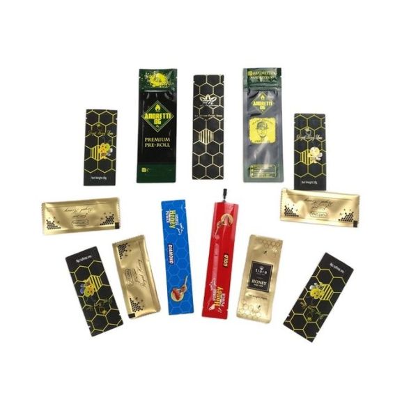 Bolsos laterales del papel de aluminio de la bolsa del sello del cigarrillo 3 libres de Mini Sachets For Metallic Color Preroll de la muestra