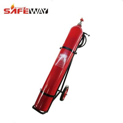 O carbono VERMELHO 20kg do extintor do CO2 rodou o peso de efetivação 38kg