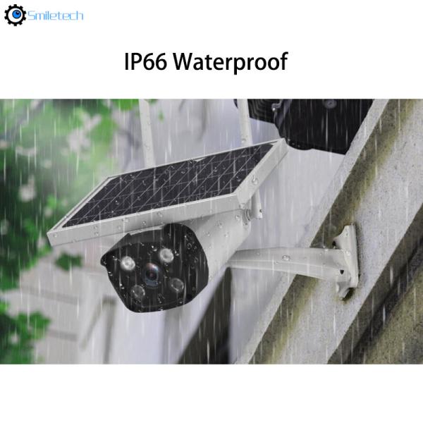 Outdoor 1080P Bullet Camera Outdoor PIR alarm Low Power TF card slot Solar Powered Wifi camera