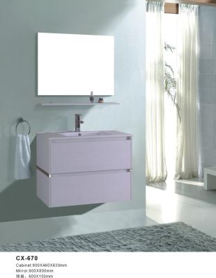 Parede personalizada Hung Bath Vanity, arcabouço largo do Pvc do armário de banheiro de 80cm