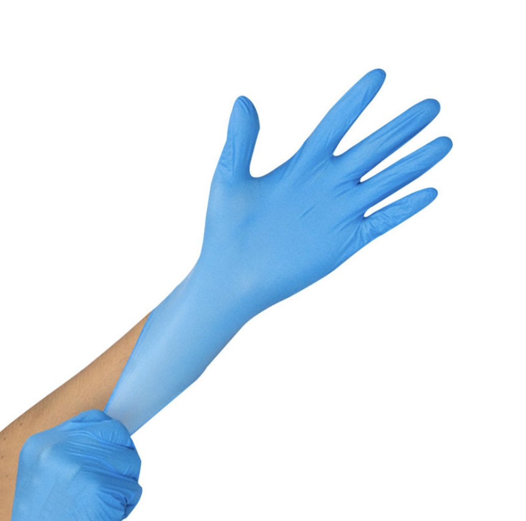 Blue Nitrile Examination First Aid Disposable Gloves For Medical Use Customized