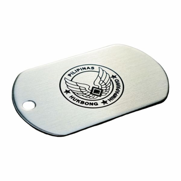 Silver Custom Stainless Steel Tags Wear Resistant Metal Swing Tags With Recessed Letters