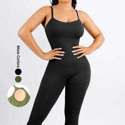 Espessura padrão Controle de barriga de hexina Jumpsuit de verão sem costura Shapewear 0,2kg