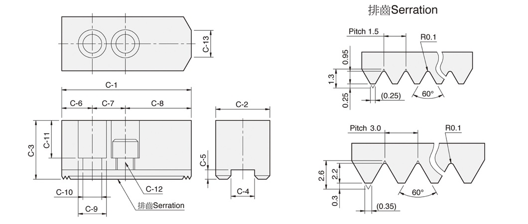Maxila macia de HC para o mandril da energia hidráulica