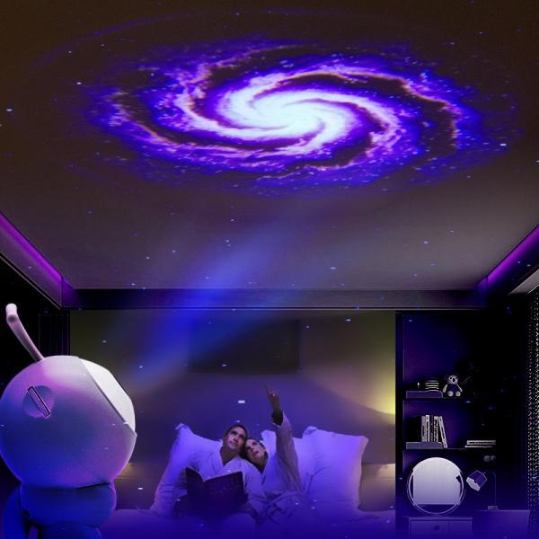 2W 75mm 900mAh Galaxy Projector Night Light For Room Decor
